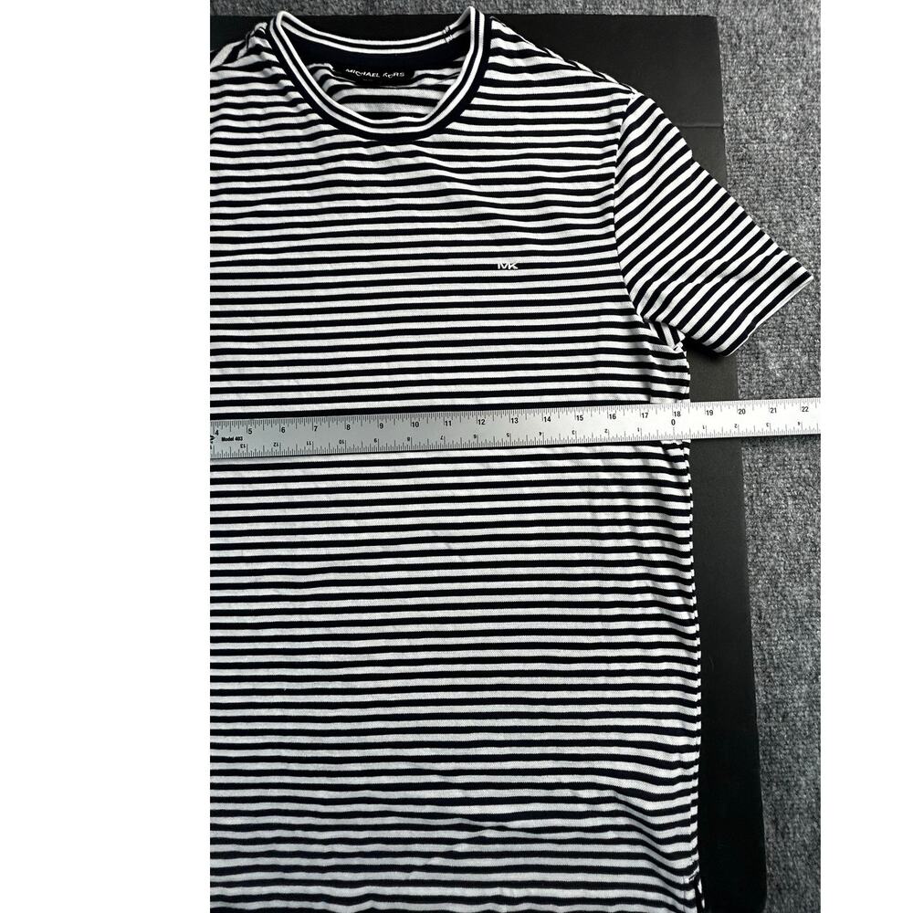 Michael Kors Women's Striped Knit T-Shirt Navy White Short Sleeve Size S - Picture 6 of 6